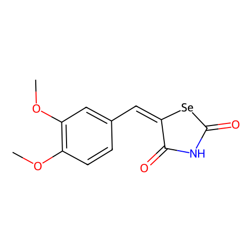Selenazolidine-2,4-dione, 5-((3,4-dimethoxyphenyl)methylene)- structure