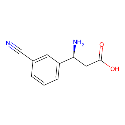 (S)-3-Amino-3-(3-cyanophenyl)propanoic acid structure