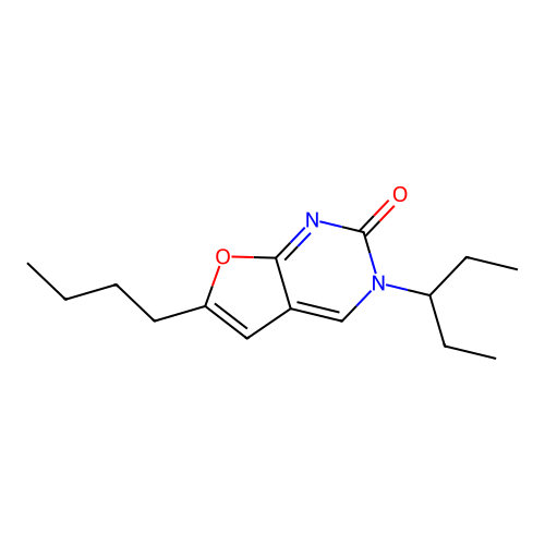 6-Butyl-3-(1-ethylpropyl)furo[2,3-d]pyrimidin-2-one structure
