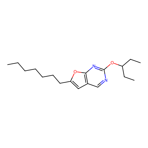 2-(1-Ethylpropoxy)-6-heptyl-furo[2,3-d]pyrimidine structure