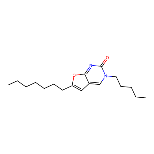 6-Heptyl-3-pentyl-furo[2,3-d]pyrimidin-2-one structure