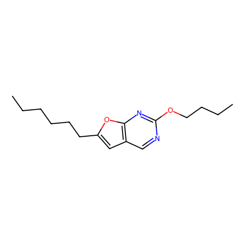 2-Butoxy-6-hexyl-furo[2,3-d]pyrimidine structure
