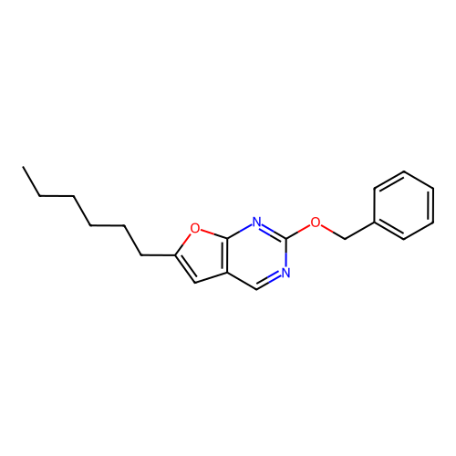 2-Benzyloxy-6-hexyl-furo[2,3-d]pyrimidine structure