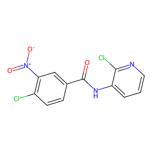 4-chloro-N-(2-chloro-3-pyridinyl)-3-nitrobenzamide structure