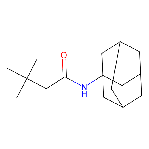 N-(1-adamantyl)-3,3-dimethylbutanamide structure