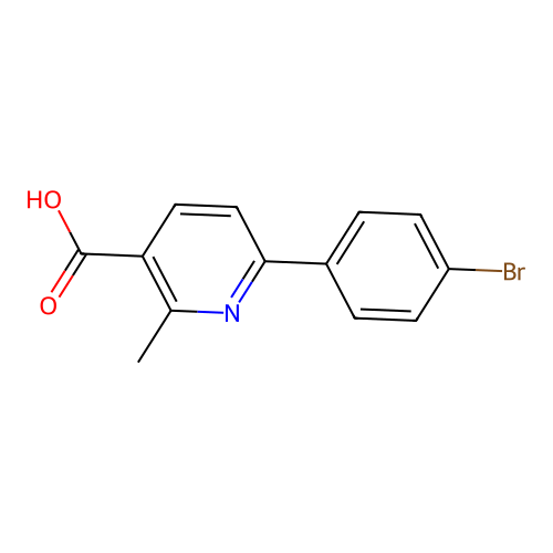 6-(4-Bromophenyl)-2-methylpyridine-3-carboxylic acid structure