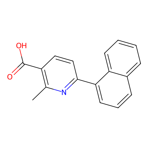 2-Methyl-6-(1-naphthyl)nicotinic acid structure