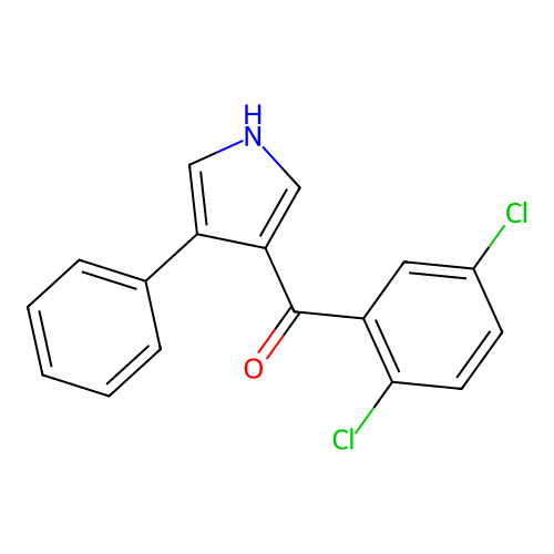 (2,5-dichlorophenyl)(4-phenyl-1H-pyrrol-3-yl)methanone structure