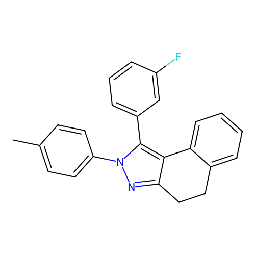 1-(3-fluorophenyl)-2-(4-methylphenyl)-4,5-dihydro-2H-benzo[e]indazole structure