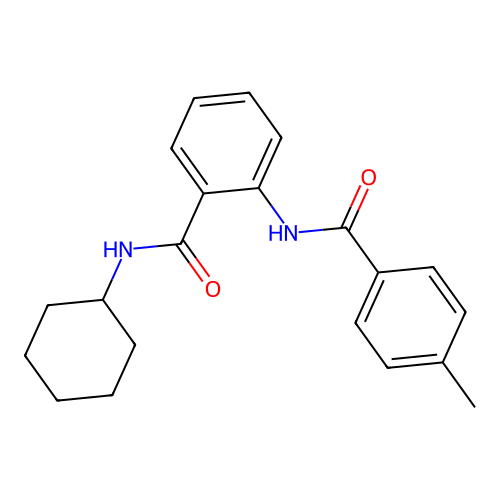 N-cyclohexyl-2-[(4-methylbenzoyl)amino]benzamide structure