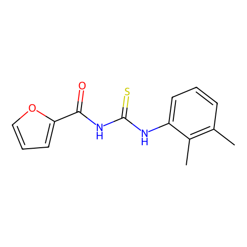 N-(2,3-dimethylphenyl)-N'-(2-furoyl)thiourea structure