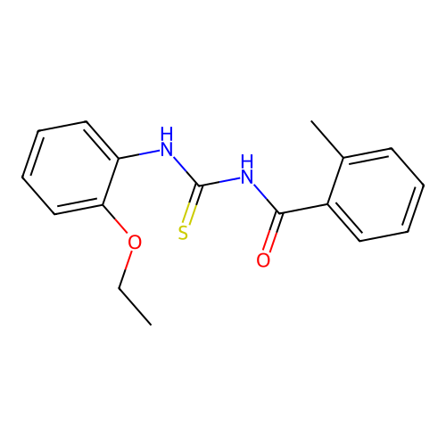 N-[(2-ethoxyphenyl)carbamothioyl]-2-methylbenzamide structure
