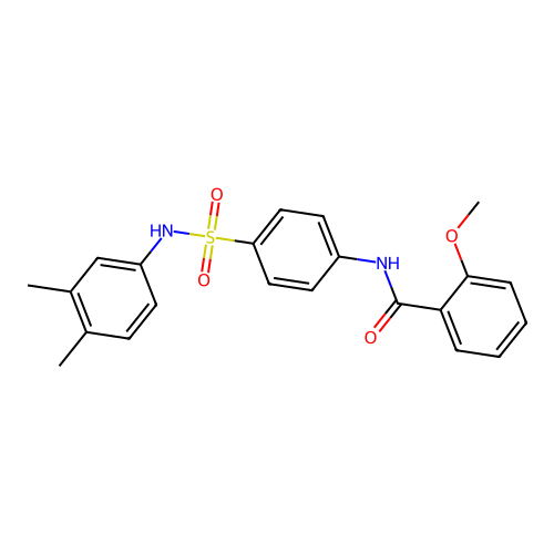 N-(4-{[(3,4-dimethylphenyl)amino]sulfonyl}phenyl)-2-methoxybenzamide structure