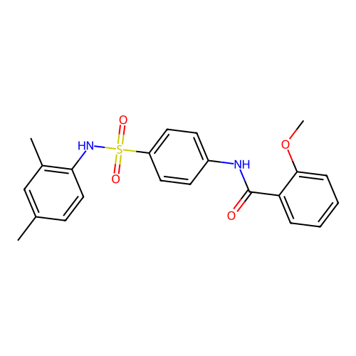 N-(4-{[(2,4-dimethylphenyl)amino]sulfonyl}phenyl)-2-methoxybenzamide structure