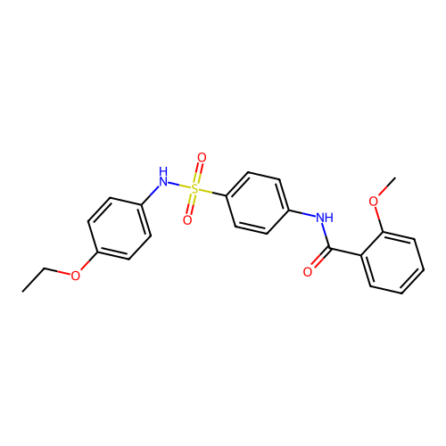 N-(4-{[(4-ethoxyphenyl)amino]sulfonyl}phenyl)-2-methoxybenzamide structure