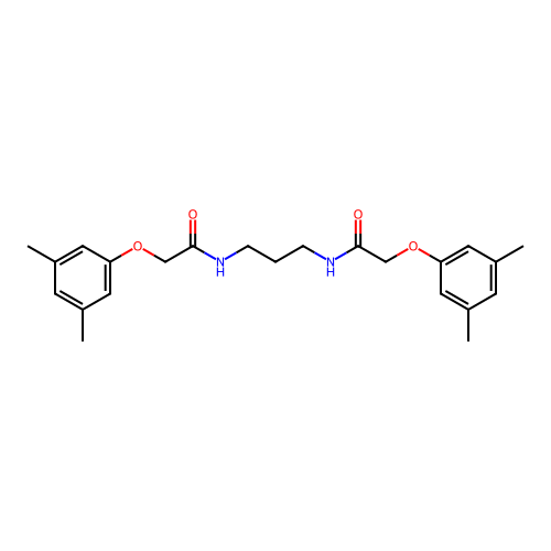N,N'-1,3-propanediylbis[2-(3,5-dimethylphenoxy)acetamide] structure