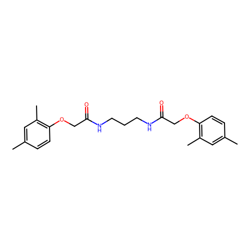 N,N'-1,3-propanediylbis[2-(2,4-dimethylphenoxy)acetamide] structure