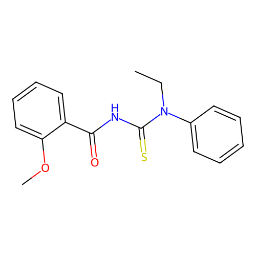 N-[ethyl(phenyl)carbamothioyl]-2-methoxybenzamide structure