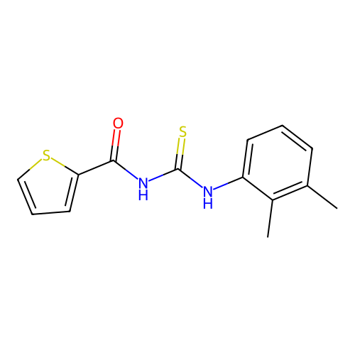 N-[(2,3-dimethylphenyl)carbamothioyl]thiophene-2-carboxamide structure