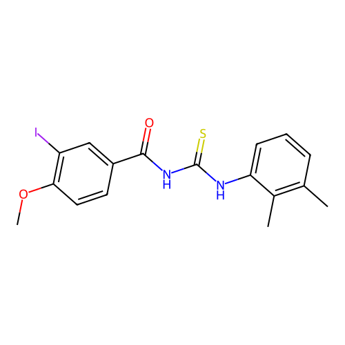 N-[(2,3-dimethylphenyl)carbamothioyl]-3-iodo-4-methoxybenzamide structure