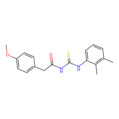 N-(2,3-dimethylphenyl)-N'-[(4-methoxyphenyl)acetyl]thiourea structure