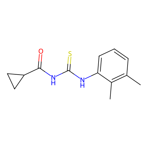 N-[(2,3-dimethylphenyl)carbamothioyl]cyclopropanecarboxamide structure