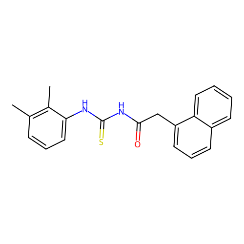 N-{[(2,3-dimethylphenyl)amino]carbonothioyl}-2-(1-naphthyl)acetamide structure