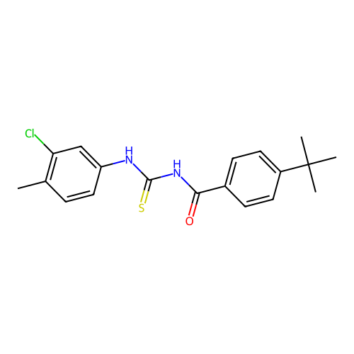4-tert-butyl-N-[(3-chloro-4-methylphenyl)carbamothioyl]benzamide structure
