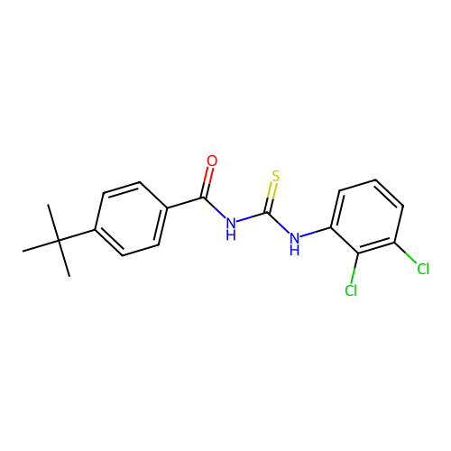 4-tert-butyl-N-[(2,3-dichlorophenyl)carbamothioyl]benzamide structure