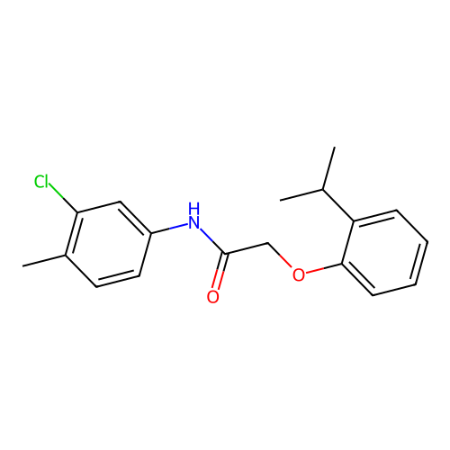 N-(3-chloro-4-methylphenyl)-2-(2-isopropylphenoxy)acetamide structure