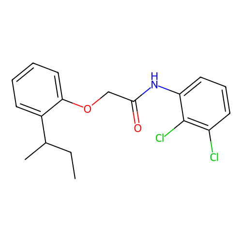 2-(2-sec-butylphenoxy)-N-(2,3-dichlorophenyl)acetamide structure