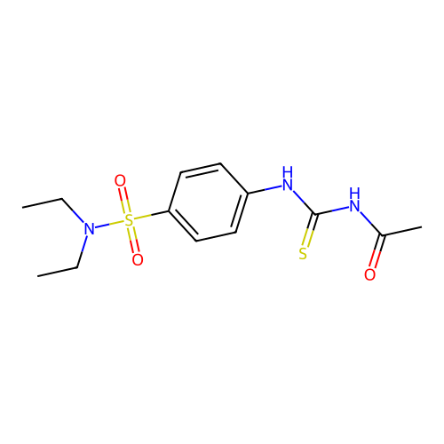 N-[[4-(diethylsulfamoyl)phenyl]carbamothioyl]acetamide structure