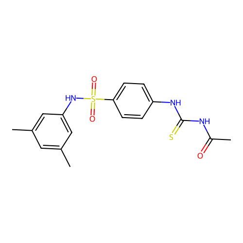 N-({4-[(3,5-dimethylphenyl)sulfamoyl]phenyl}carbamothioyl)acetamide structure
