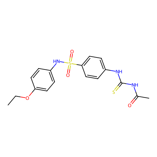 4-{[(acetylamino)carbothioyl]amino}-N-(4-ethoxyphenyl)benzenesulfonamide structure