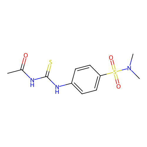N-[[4-(dimethylsulfamoyl)phenyl]carbamothioyl]acetamide structure