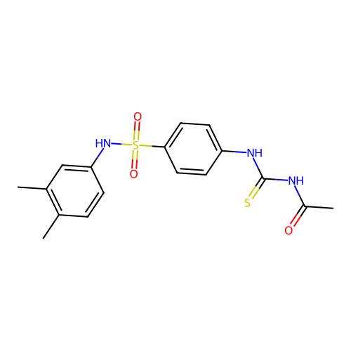 N-({4-[(3,4-dimethylphenyl)sulfamoyl]phenyl}carbamothioyl)acetamide structure