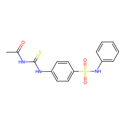 N-[[4-(phenylsulfamoyl)phenyl]carbamothioyl]acetamide structure