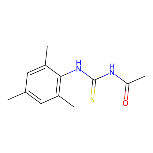 N-[(2,4,6-trimethylphenyl)carbamothioyl]acetamide structure