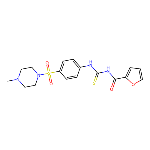 N-[[4-(4-methylpiperazin-1-yl)sulfonylphenyl]carbamothioyl]furan-2-carboxamide structure