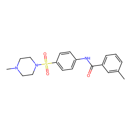 3-methyl-N-{4-[(4-methyl-1-piperazinyl)sulfonyl]phenyl}benzamide structure