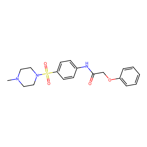 N-{4-[(4-methyl-1-piperazinyl)sulfonyl]phenyl}-2-phenoxyacetamide structure