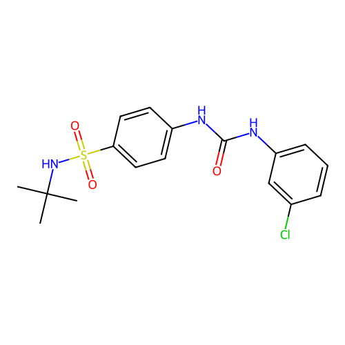 1-[4-(Tert-butylsulfamoyl)phenyl]-3-(3-chlorophenyl)urea structure