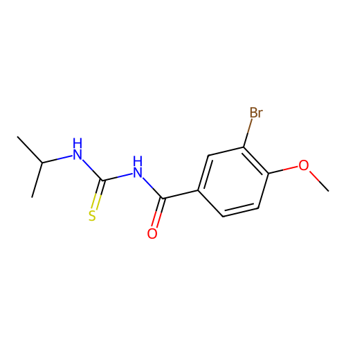 3-bromo-4-methoxy-N-(propan-2-ylcarbamothioyl)benzamide structure