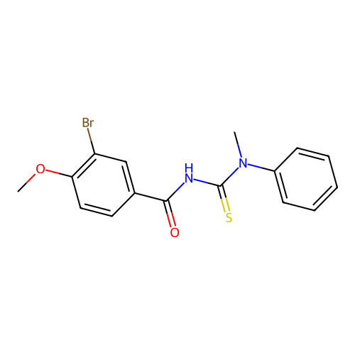 3-bromo-4-methoxy-N-[methyl(phenyl)carbamothioyl]benzamide structure
