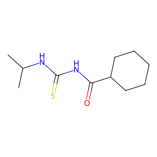 N-(propan-2-ylcarbamothioyl)cyclohexanecarboxamide structure