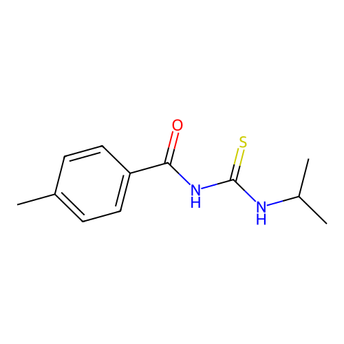 4-methyl-N-(propan-2-ylcarbamothioyl)benzamide structure