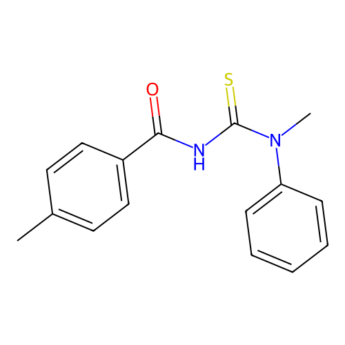 4-methyl-N-[methyl(phenyl)carbamothioyl]benzamide structure