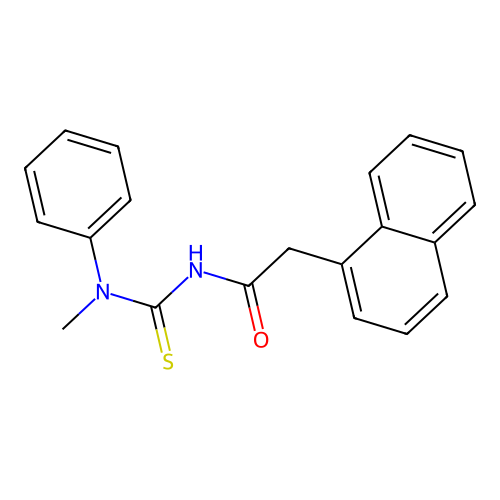 N-methyl-N'-(1-naphthylacetyl)-N-phenylthiourea structure