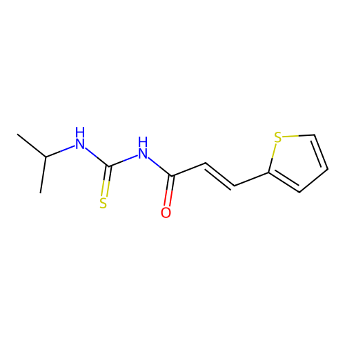 N-isopropyl-N'-[3-(2-thienyl)acryloyl]thiourea structure