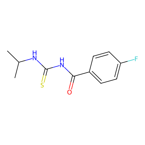4-fluoro-N-(propan-2-ylcarbamothioyl)benzamide structure